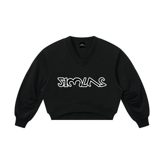 Women’s Crop V-Neck Sweatshirt