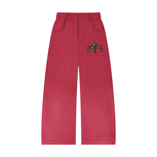 Unisex Sunfade Paneled Barrel Leg Sweatpants