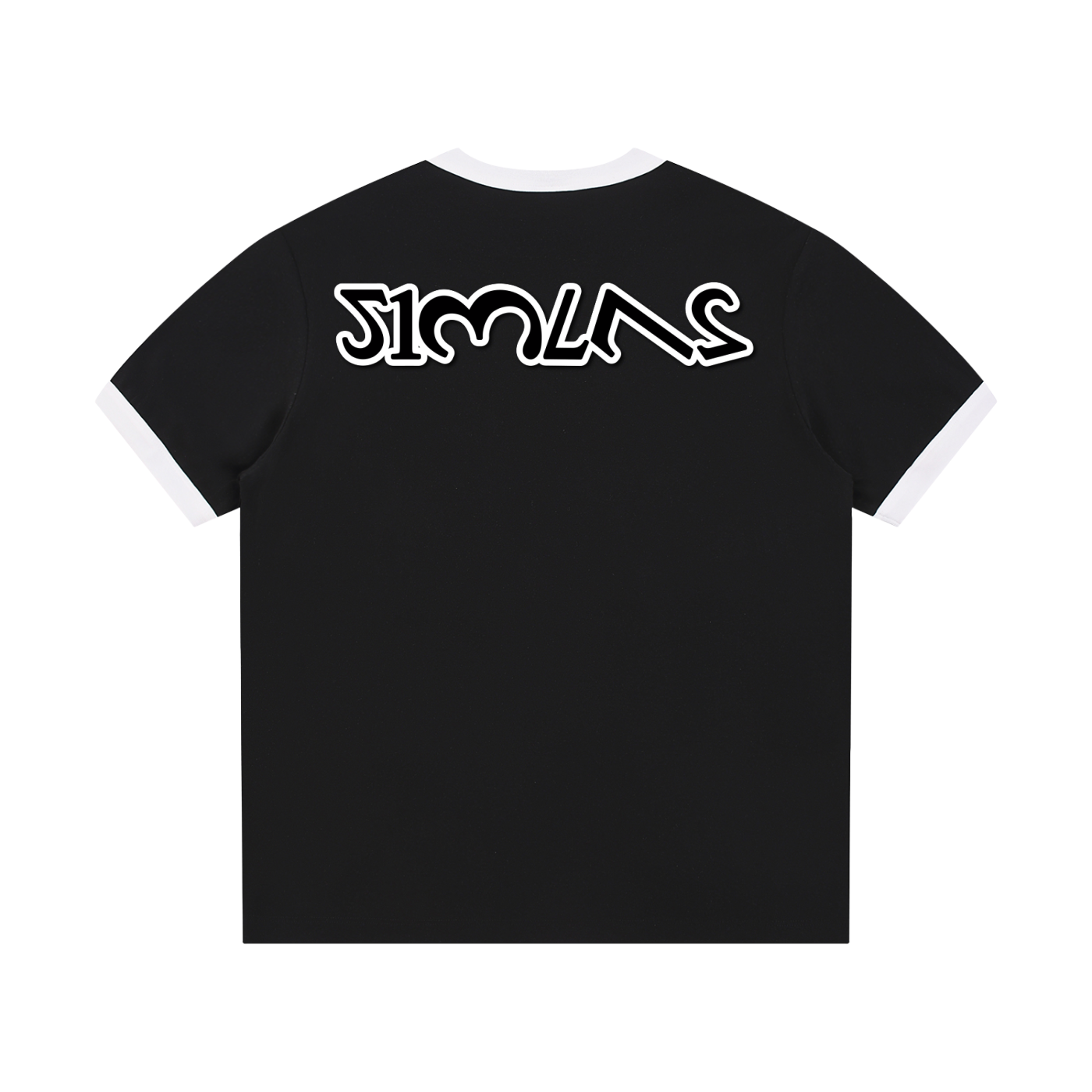 Contrast Edge Ribbed Crewneck T-Shirt