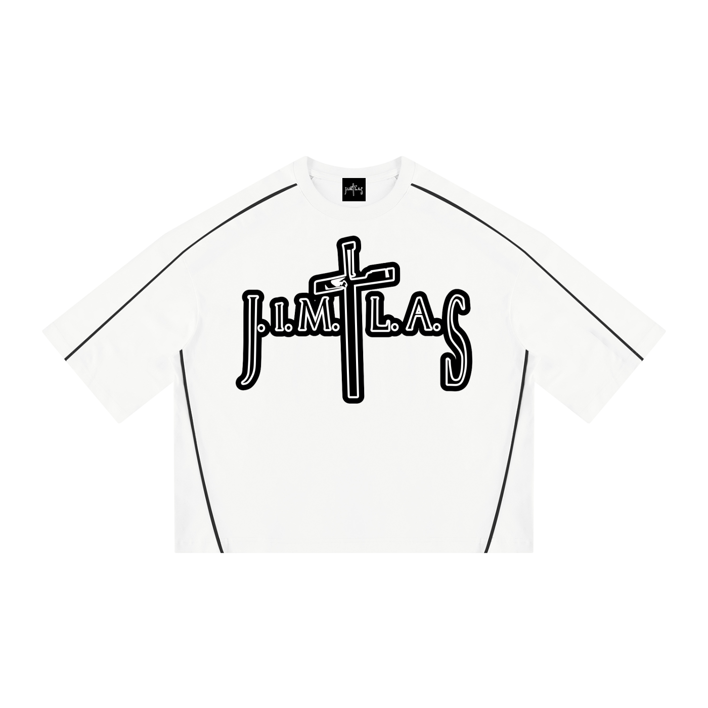 Unisex Heavyweight Boxy Piping T-Shirt
