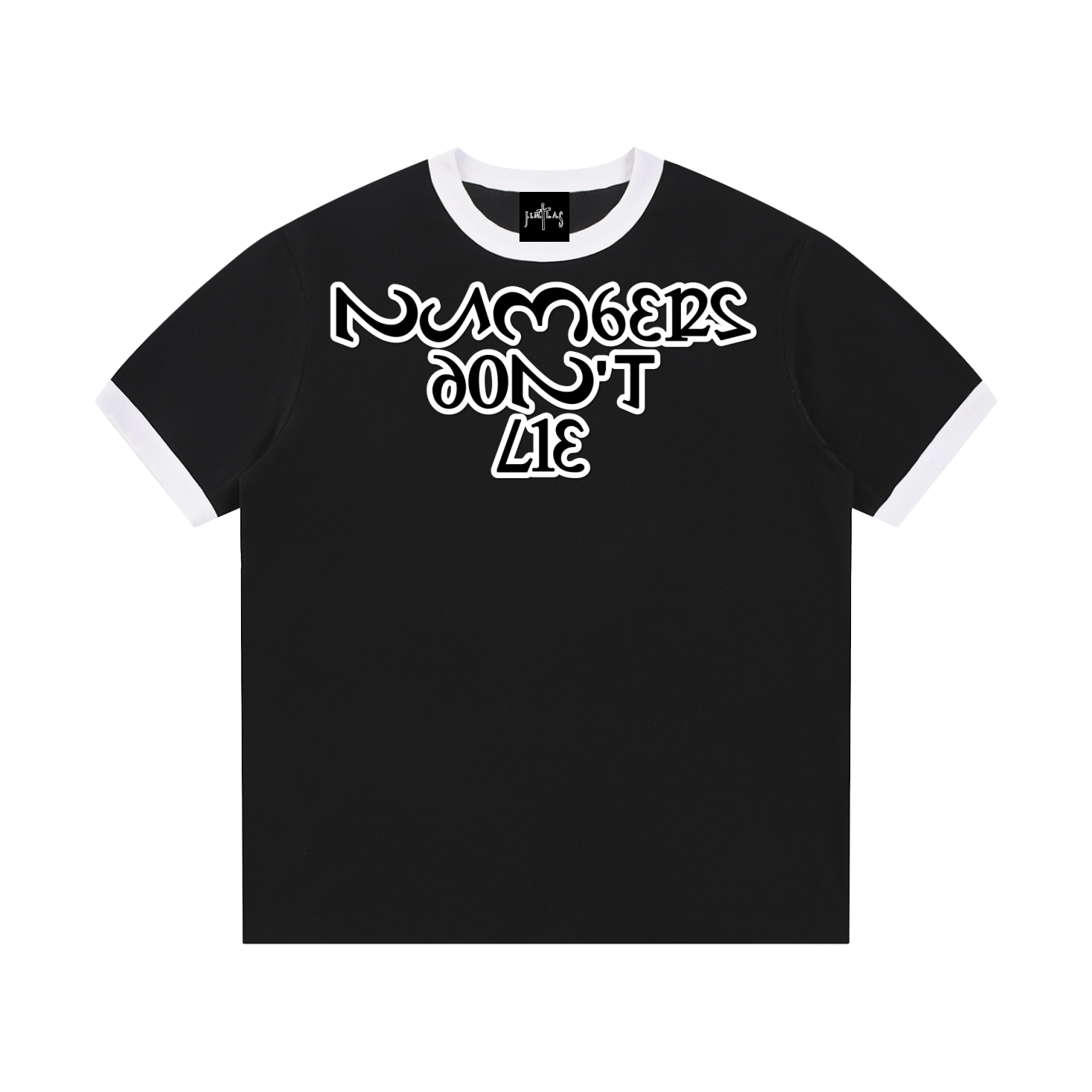 Contrast Edge Ribbed Crewneck T-Shirt