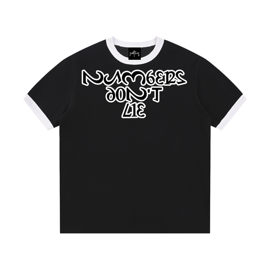 Contrast Edge Ribbed Crewneck T-Shirt