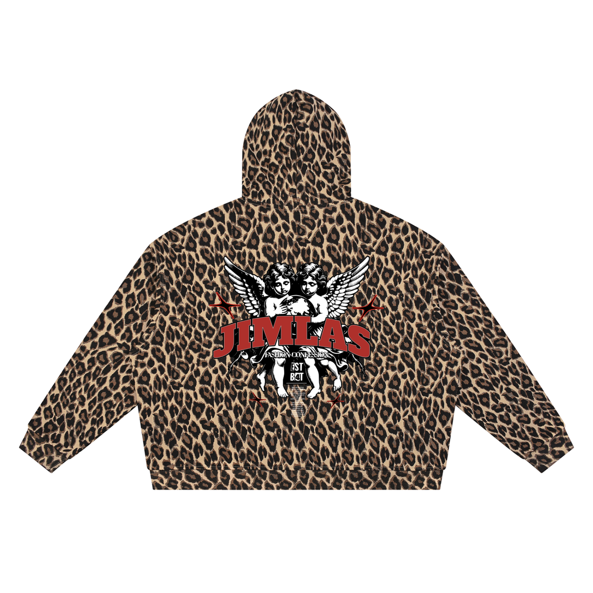 Unisex Leopard Full Zip Hoodie