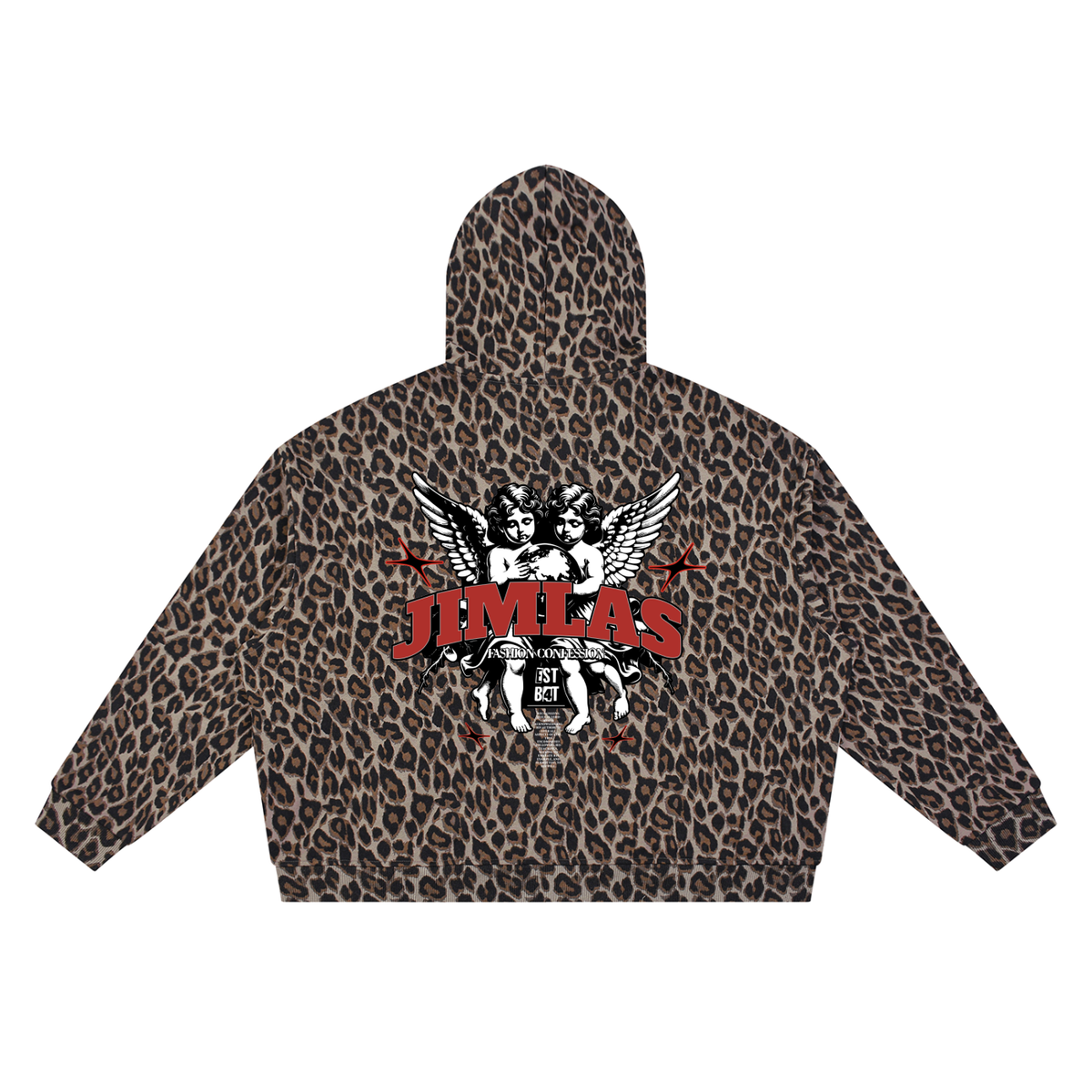 Unisex Leopard Full Zip Hoodie