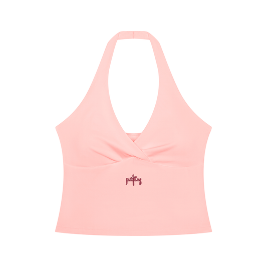 Women’s Ruched Halter Yoga Tank Top