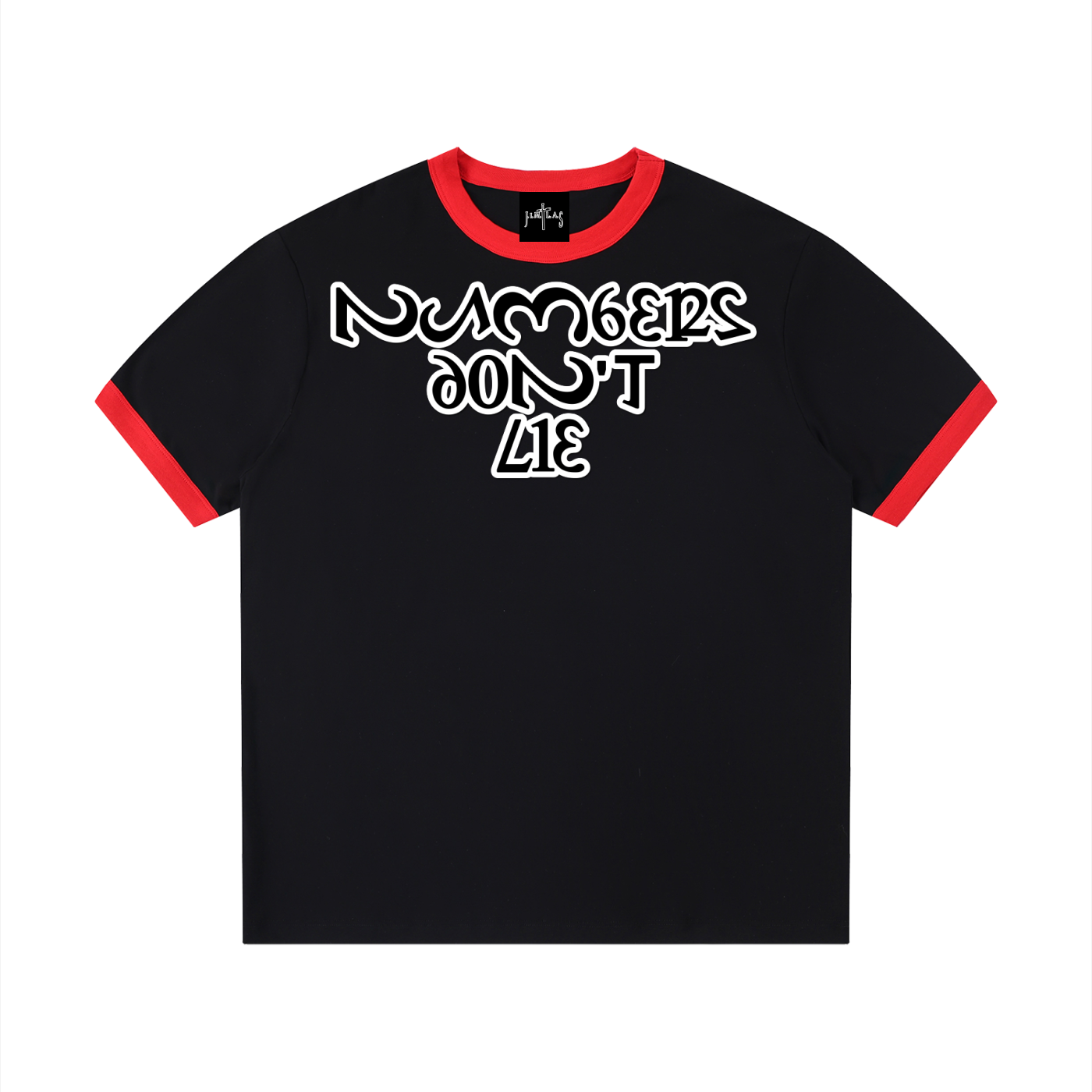 Contrast Edge Ribbed Crewneck T-Shirt