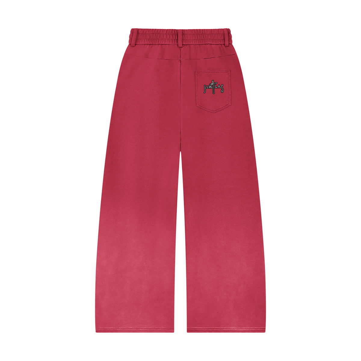Unisex Sunfade Paneled Barrel Leg Sweatpants