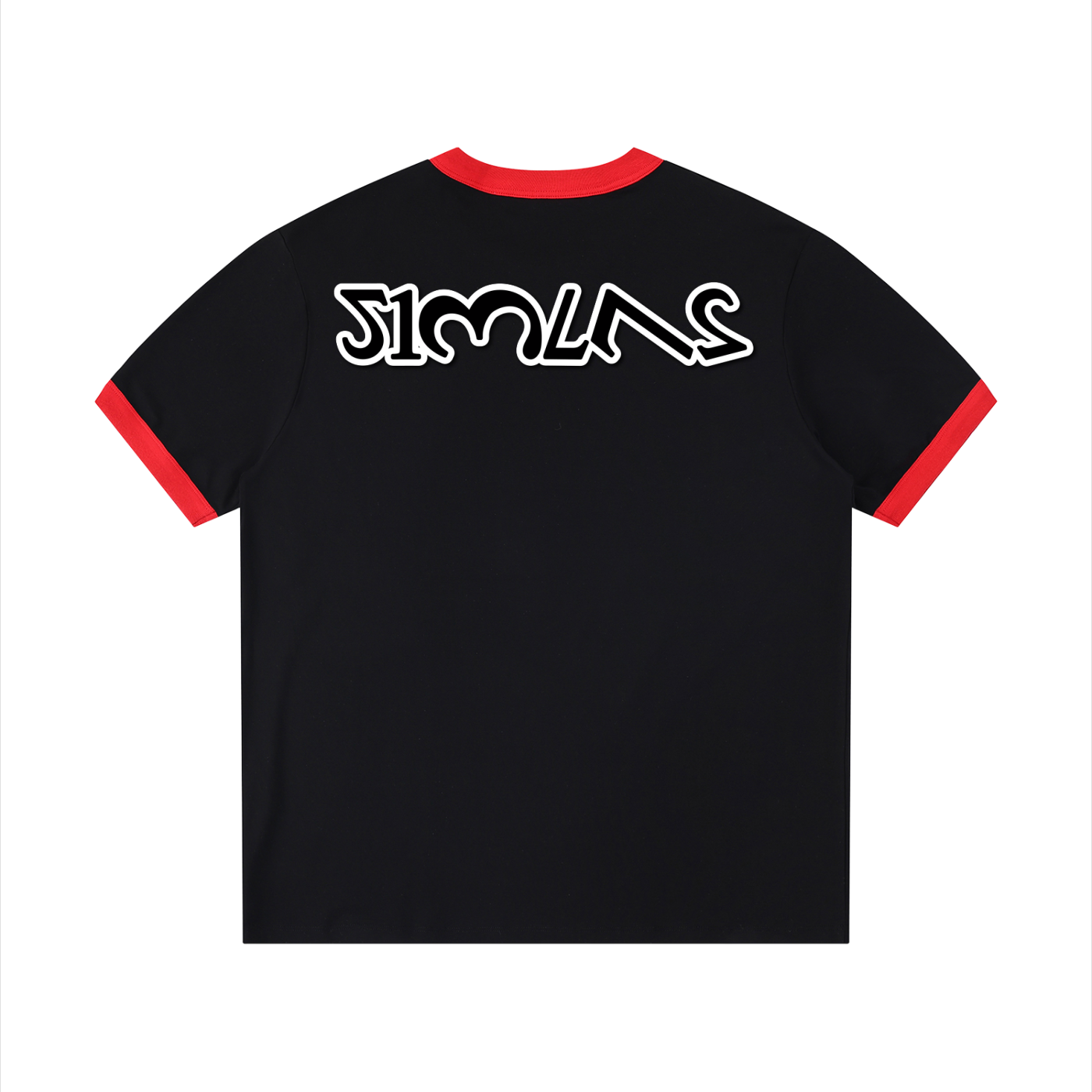 Contrast Edge Ribbed Crewneck T-Shirt
