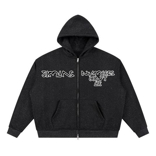 Unisex Sparkles Full Zip Boxy Hoodie
