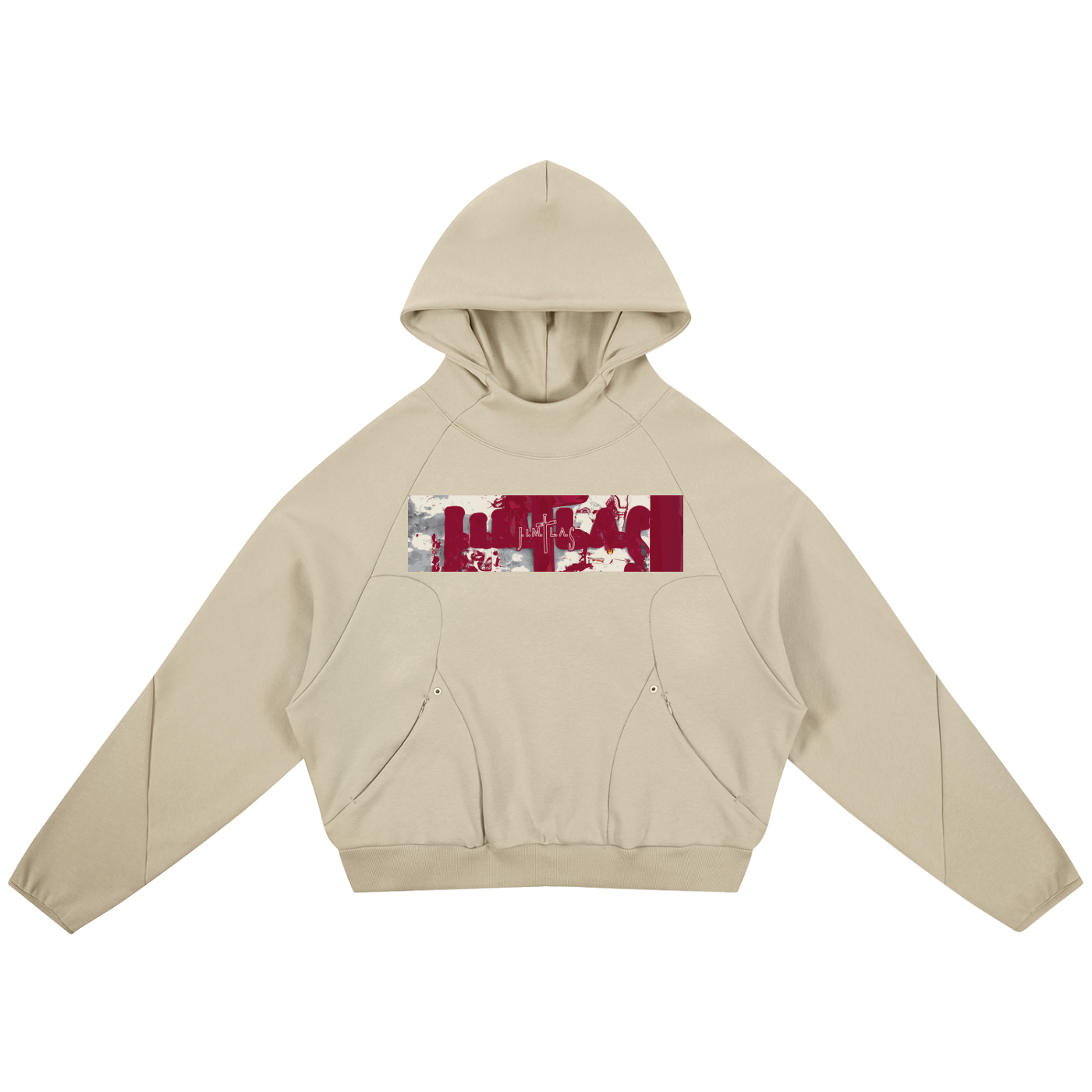 Curved Panel Raglan Hoodie