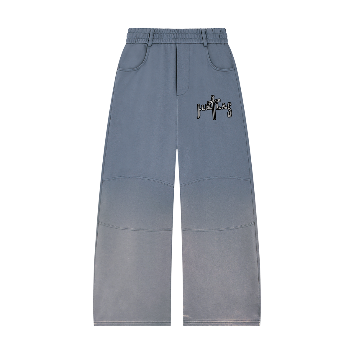 Unisex Sunfade Paneled Barrel Leg Sweatpants