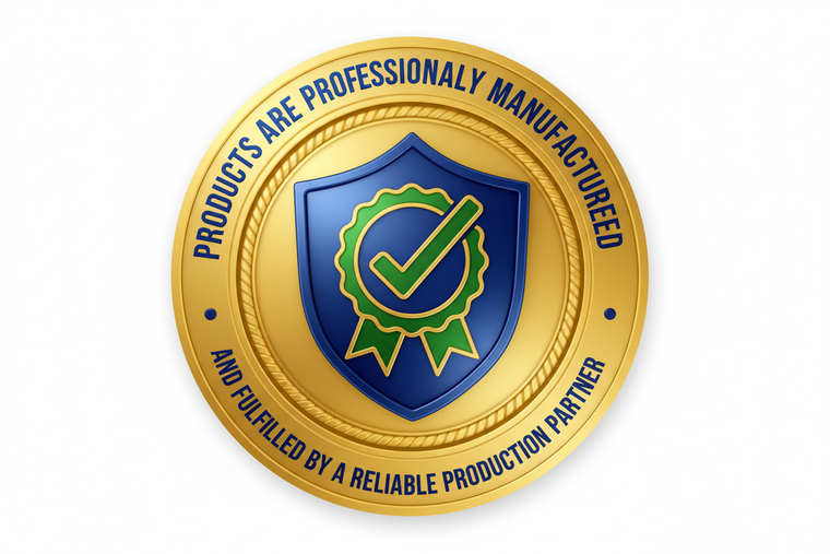 Professional assurance badge with correct spelling